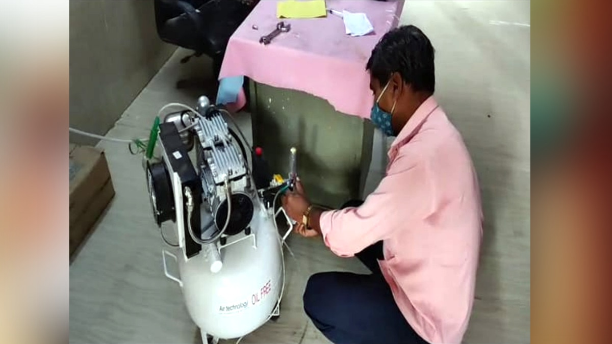 डॉक्टर ने बनाई जुगाड़ की मशीन, हवा से खींच कर मरीज को दे रहे इमरजेंसी ऑक्सीजन
