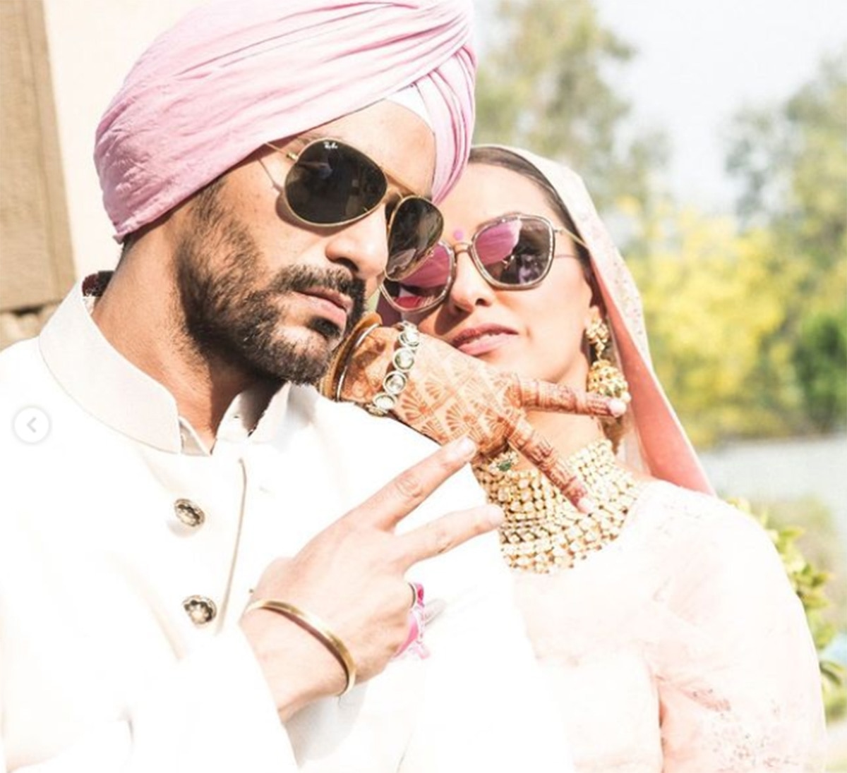 नेहा धूप‍िया-अंगद बेदी 