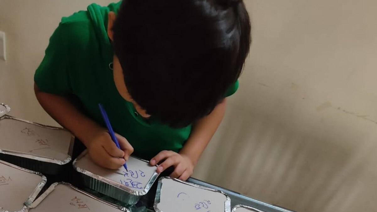 Boy message on food packets