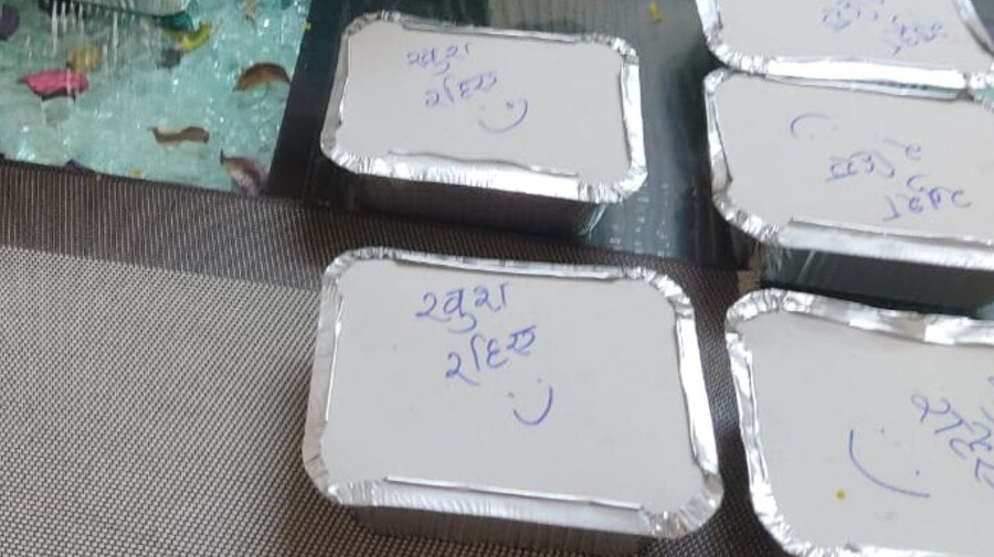 Boy message on food packets