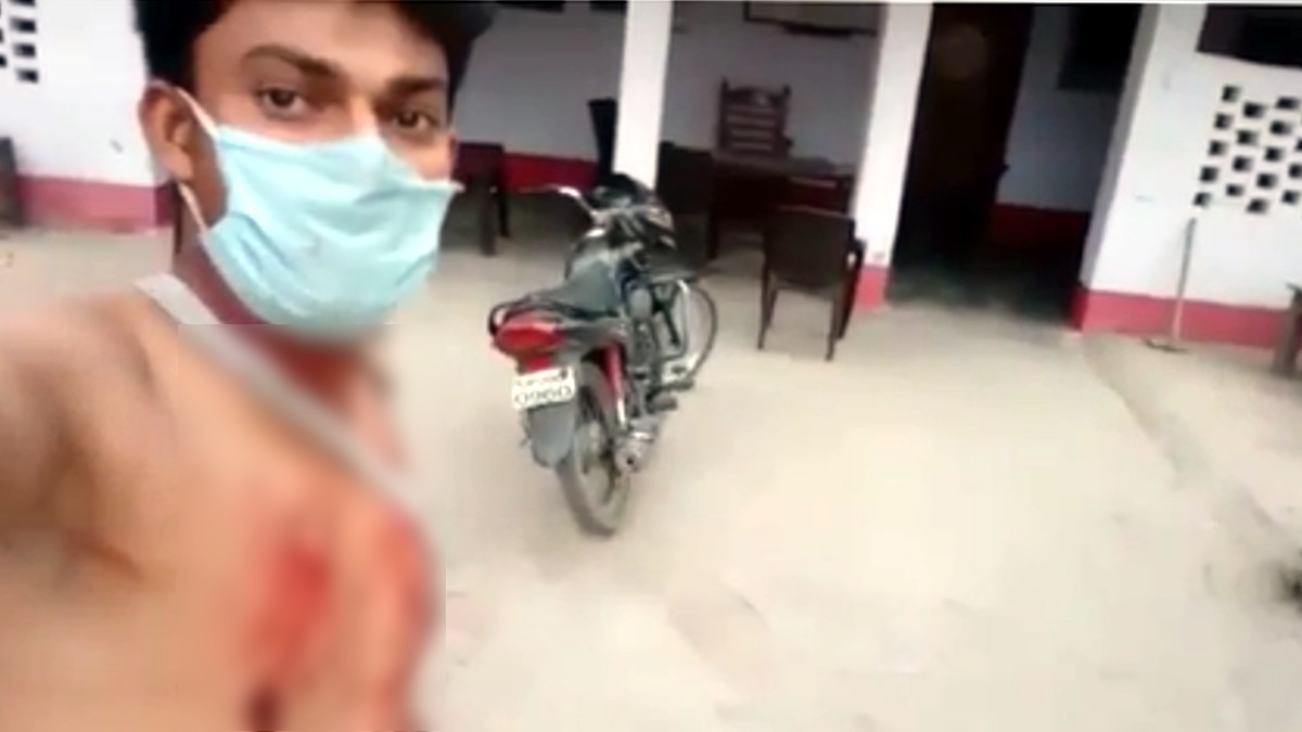 दूसरे को फंसाने के लिए पुलिस चौकी में हंगामा कर वीडियो किया वायरल, खुद पर क‍िए थे ब्लेड से वार 