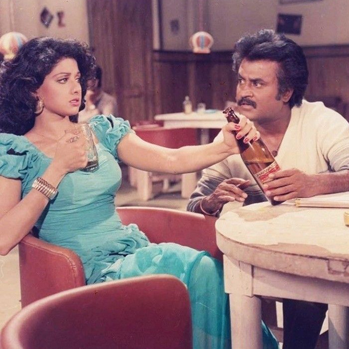 श्रीदेवी और रजनीकांत 