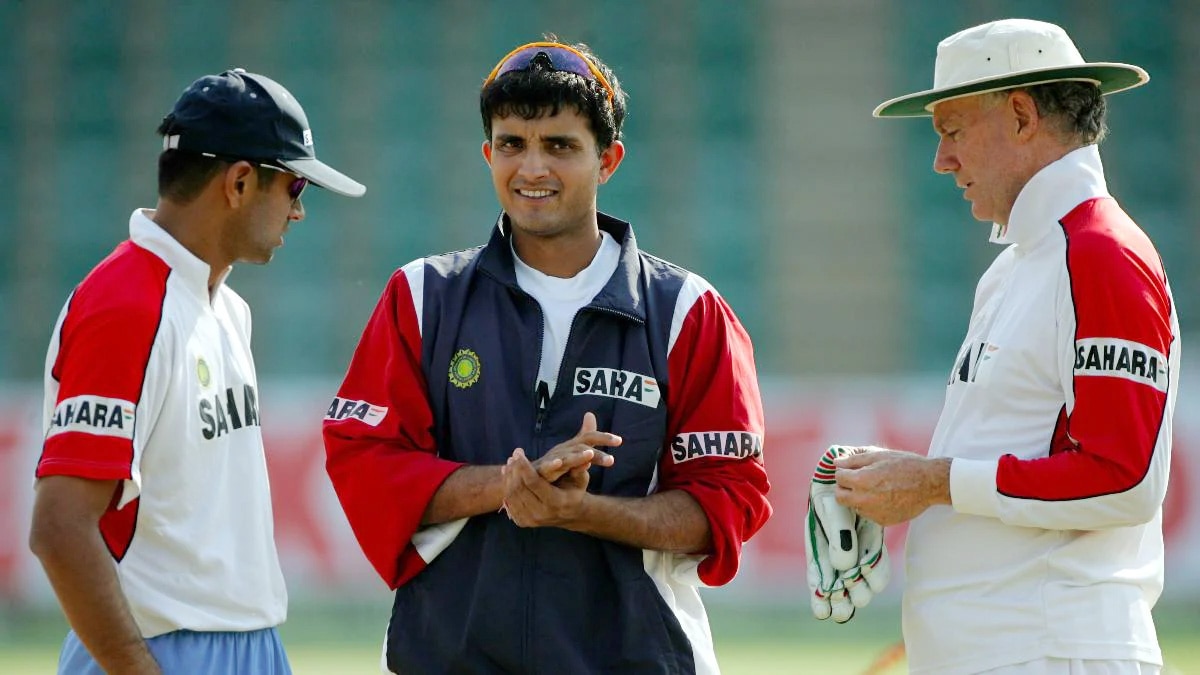 Rahul Dravid, saurav ganguly and greg chappell 
