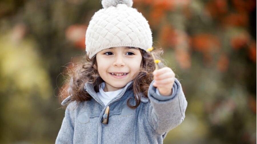 girl sunk in concrete road