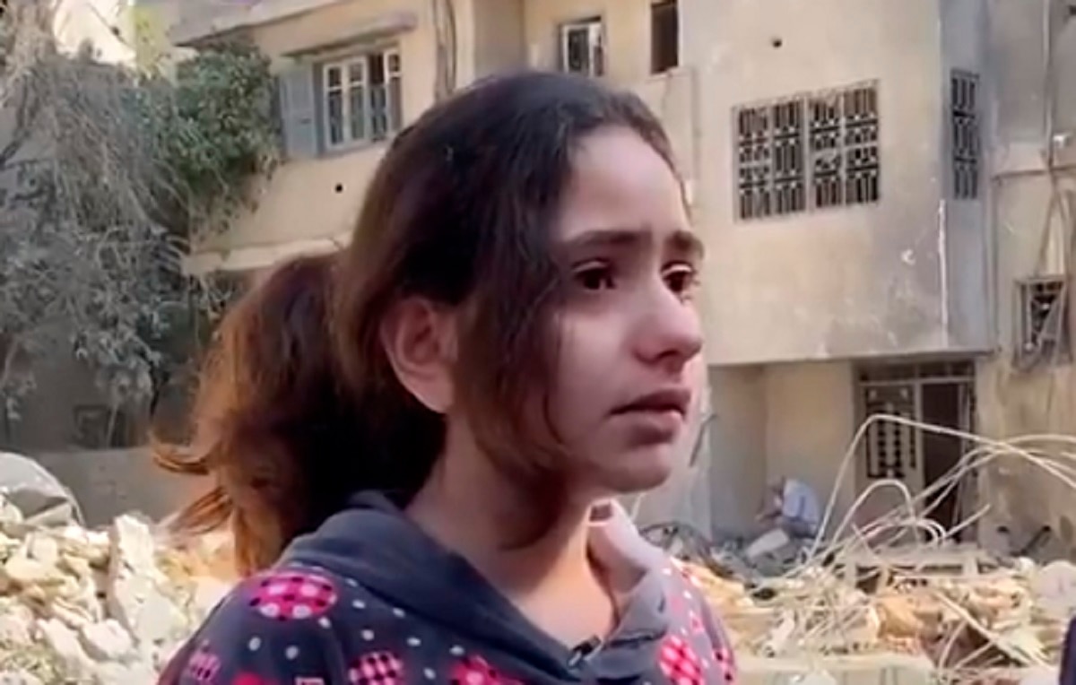 गाजा की बच्ची का वायरल वीडियो