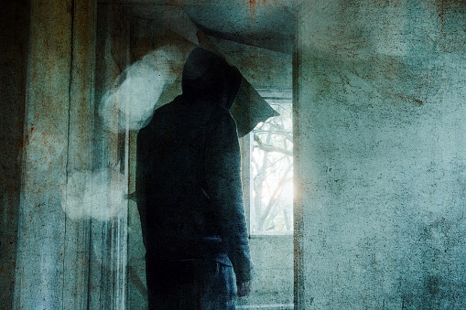 Haunted house ghostly figure  