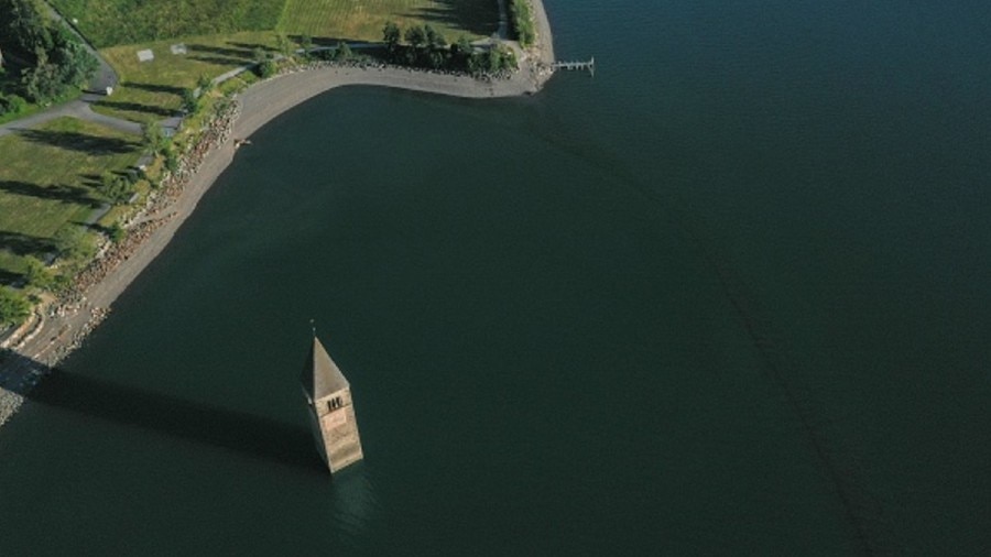 underwater ghost village