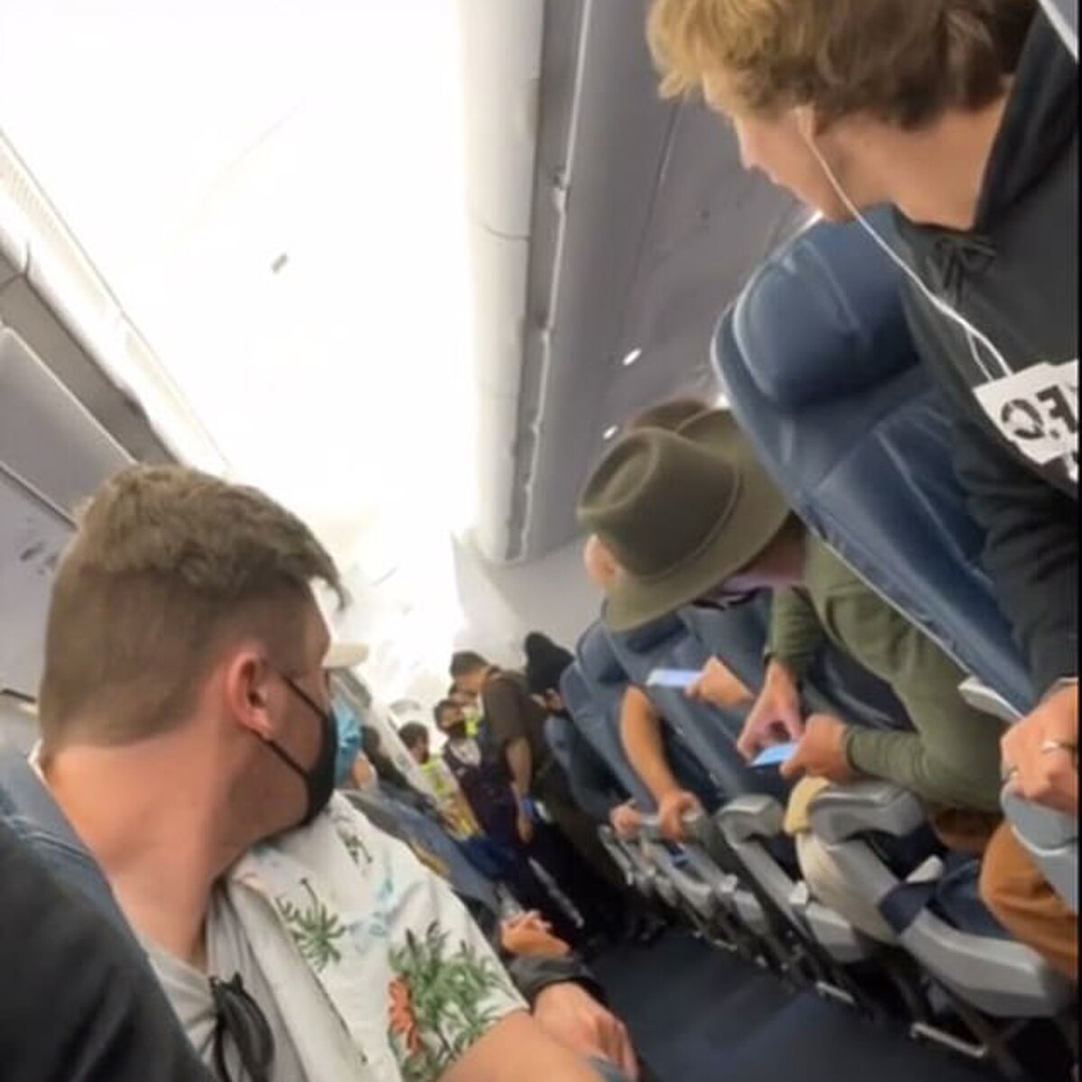 Woman delivery in flight