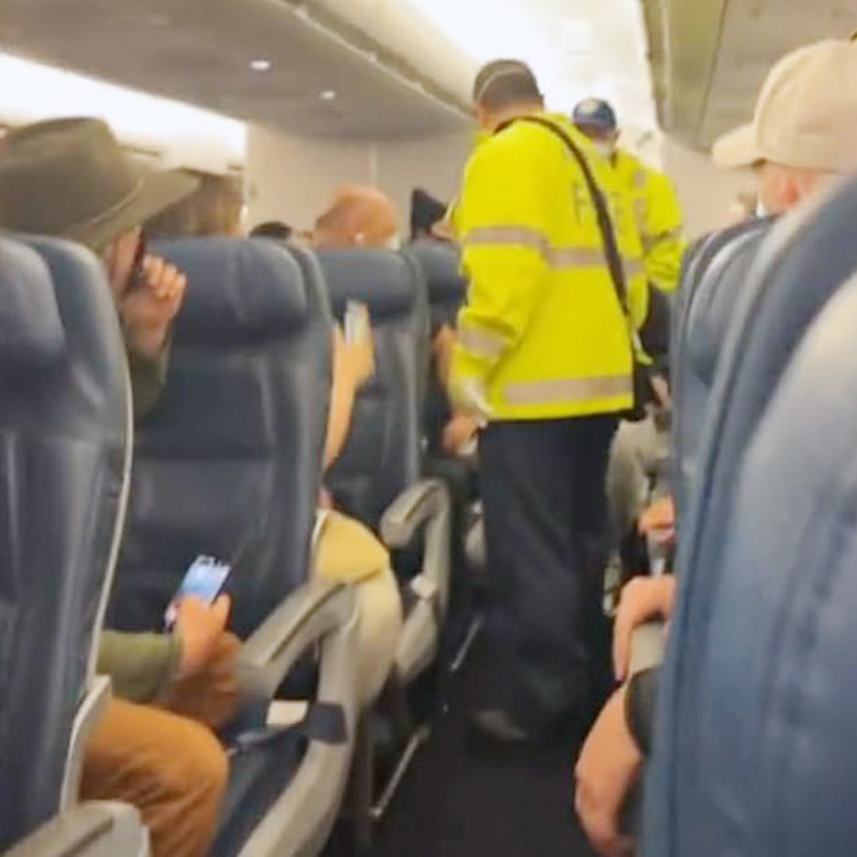 Woman delivery in flight