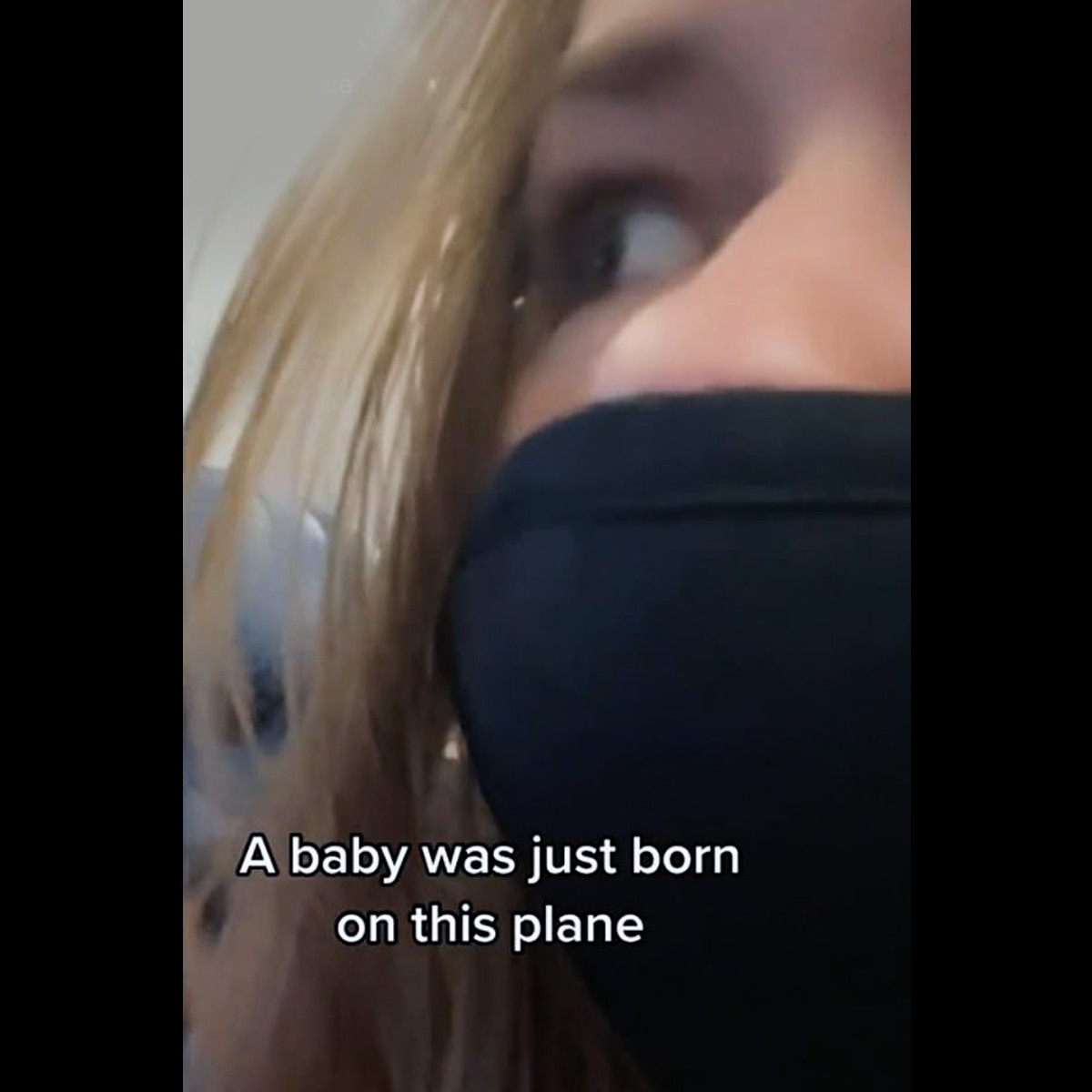 Woman delivery in flight