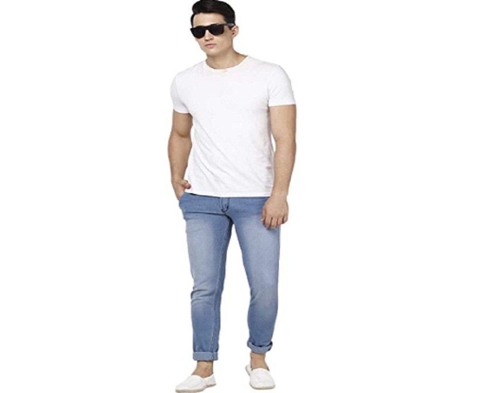 Urbano Fashion Men's Light Blue Slim Fit Jeans (Photo: Amazon)