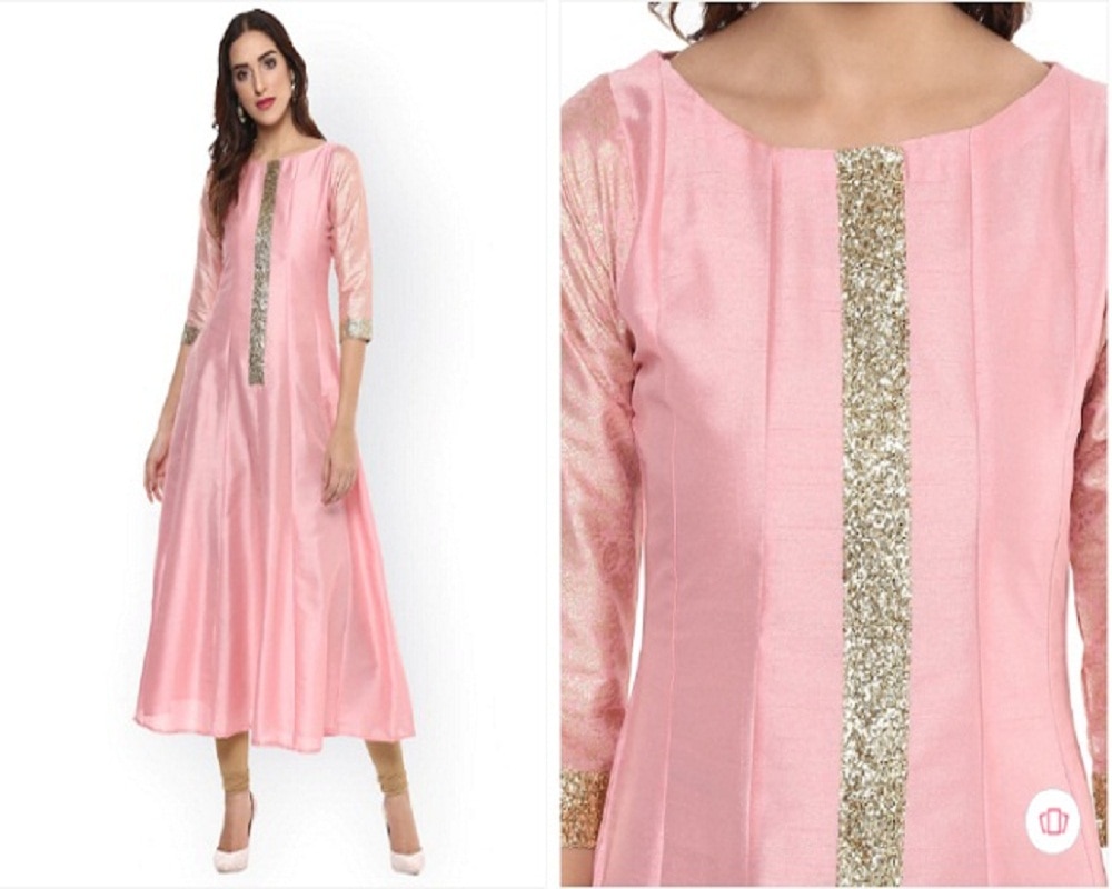 Ahalyaa Women Pink Anarkali Kurta (Photo- Myntra)
