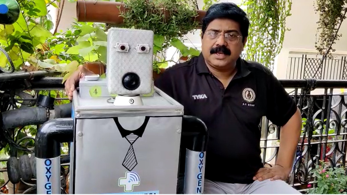 कोविड-19 महामारी से डॉक्टरों को बचाने की मुहिम, पिता-पुत्री ने बनाया देश का अनोखा मेडी रोबोट