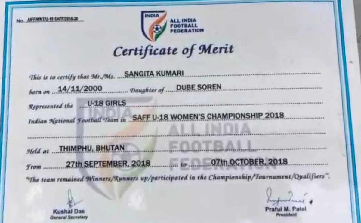 sangita soren football player