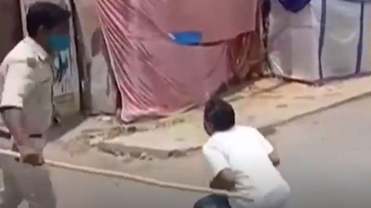 लठ मारने वाले टीआई के खिलाफ एक्शन लिया गया 