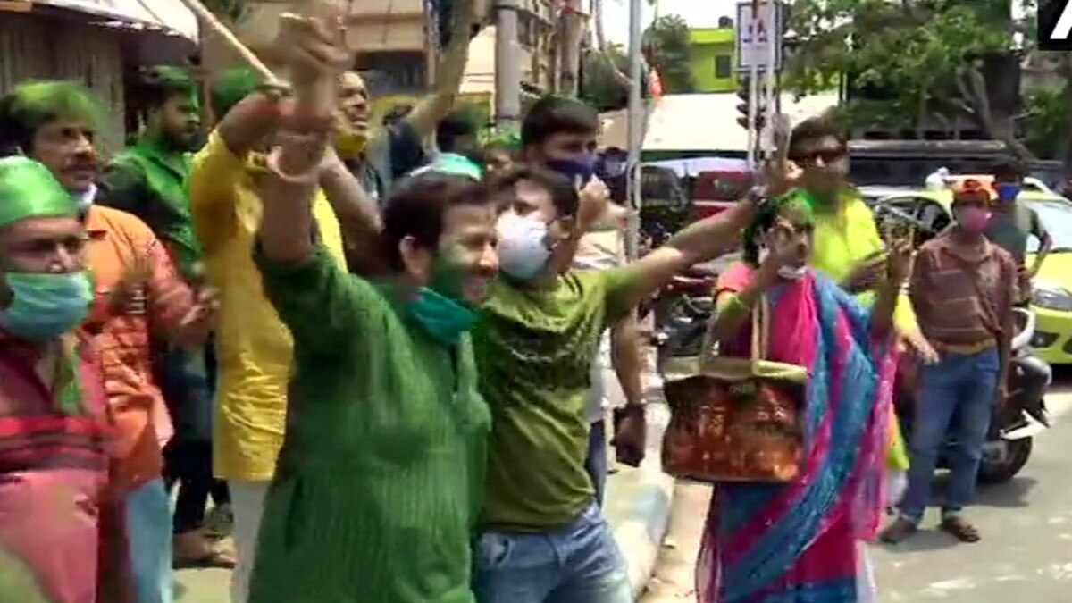 supporters celebrate election result