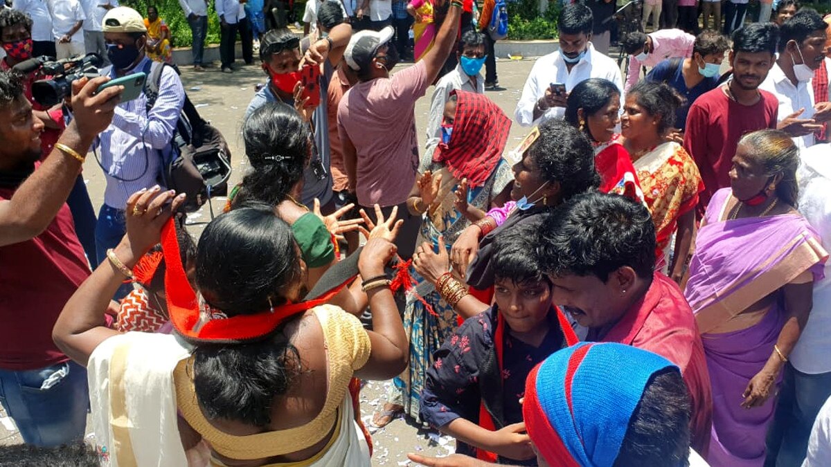 supporters celebrate election result