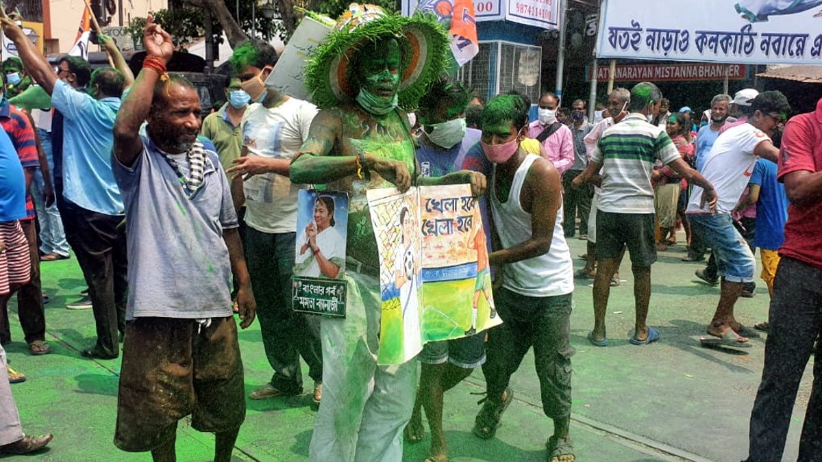 TMC supporters seen celebrating