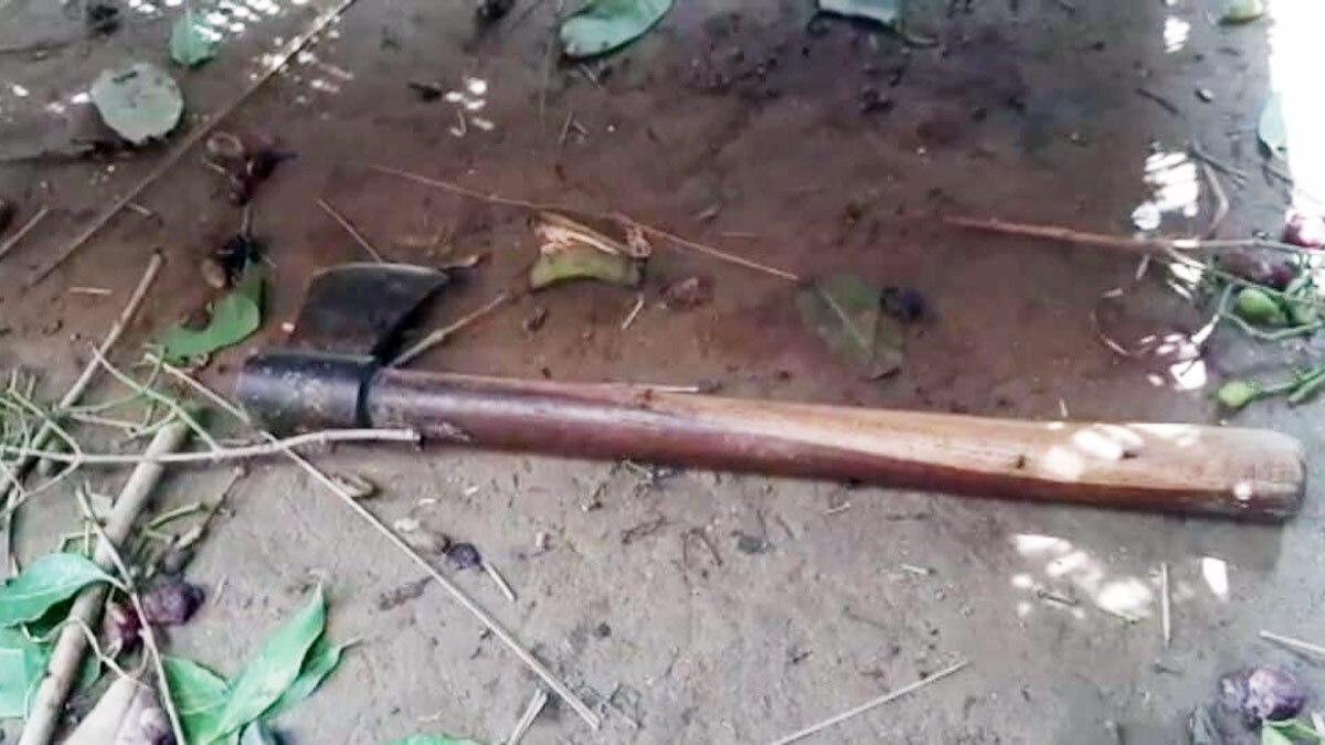 युवक ने सगे नाना की कुल्हाड़ी से काट कर हत्या कर दी 