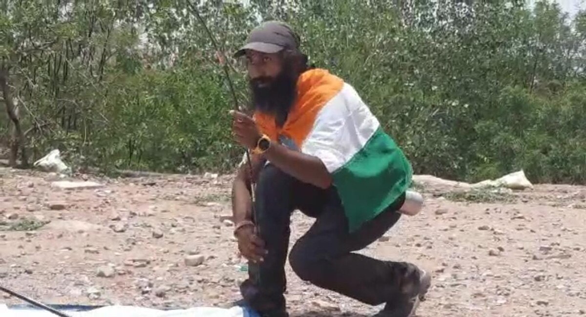 Awadhesh Sharma walk of 4200 km