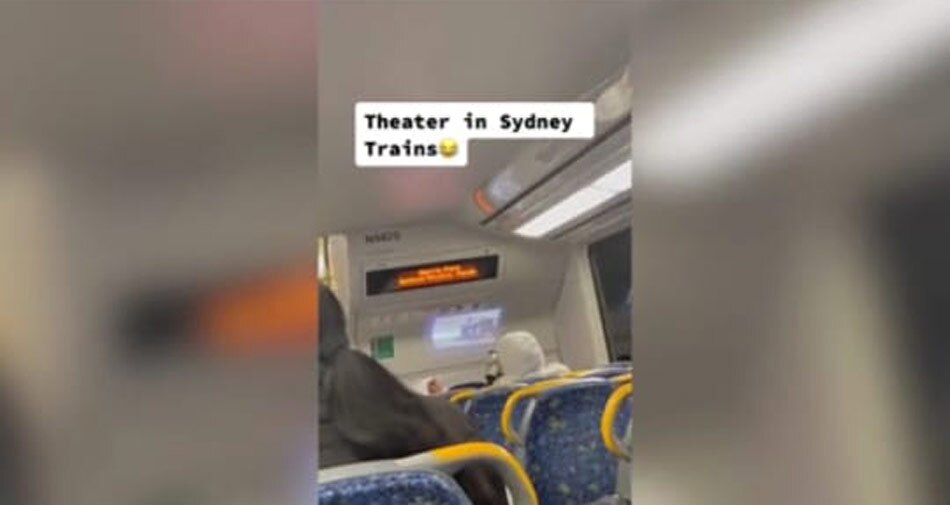 train passenger watches movie Video