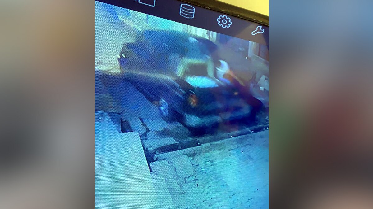 Thieves atm robbery cctv camera