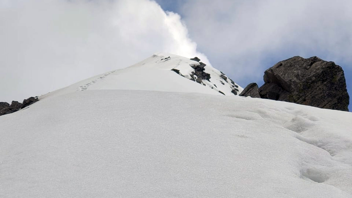 औली में बर्फबारी