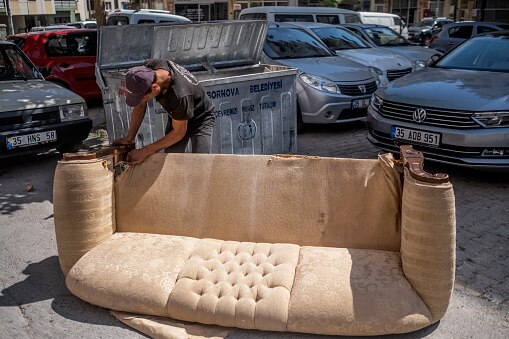 Sofa thrown from third floor window