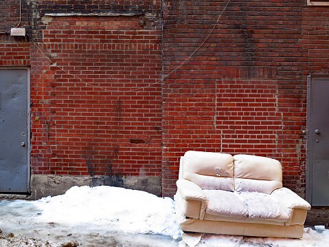 Sofa thrown from third floor window