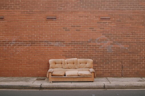 Sofa thrown from third floor window