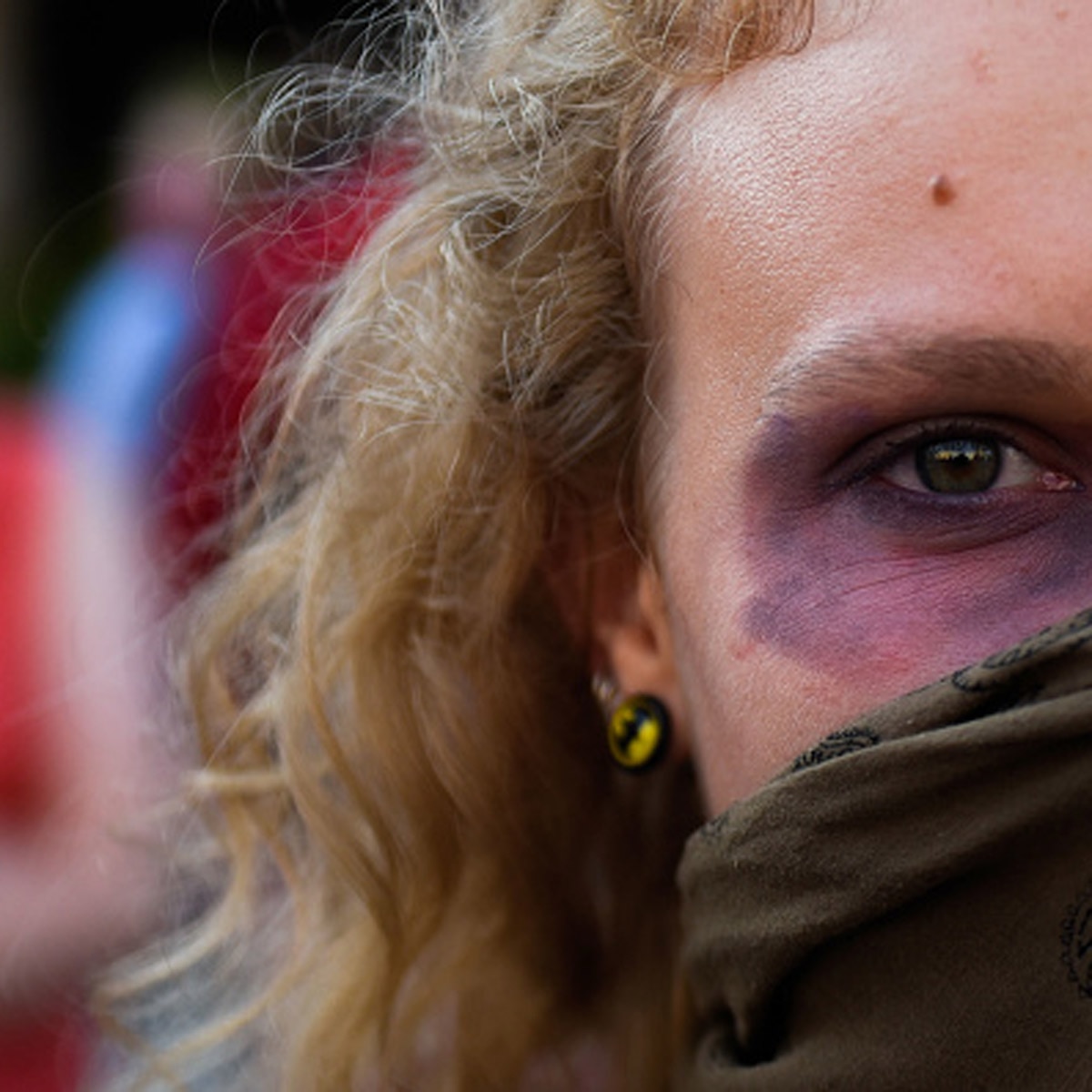 woman jumping from window