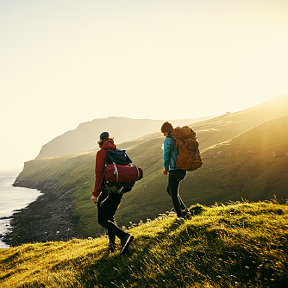 couple trekking mountain sex