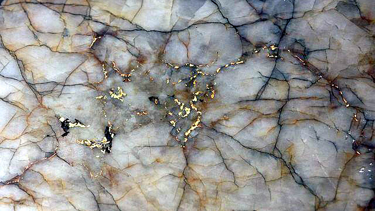 Gold Veins in Rocks