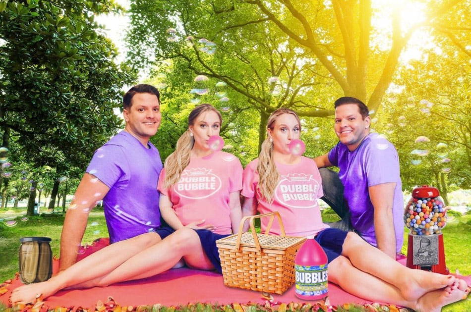 Twin sisters married twin brothers