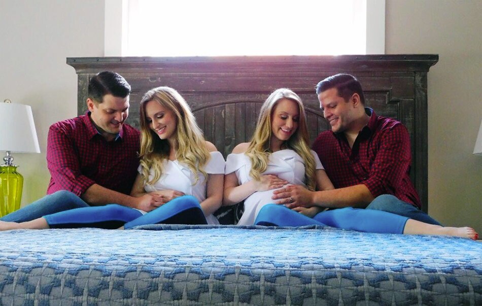 Twin sisters married twin brothers