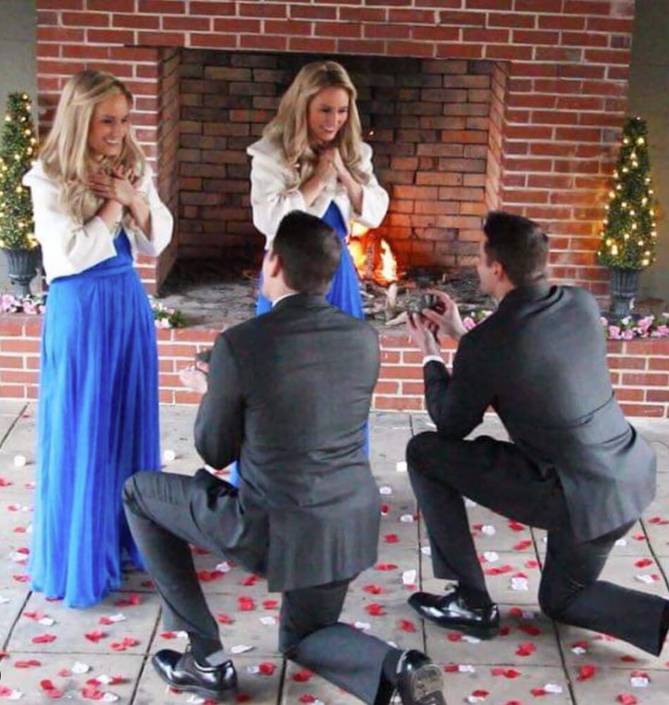 Twin sisters married twin brothers