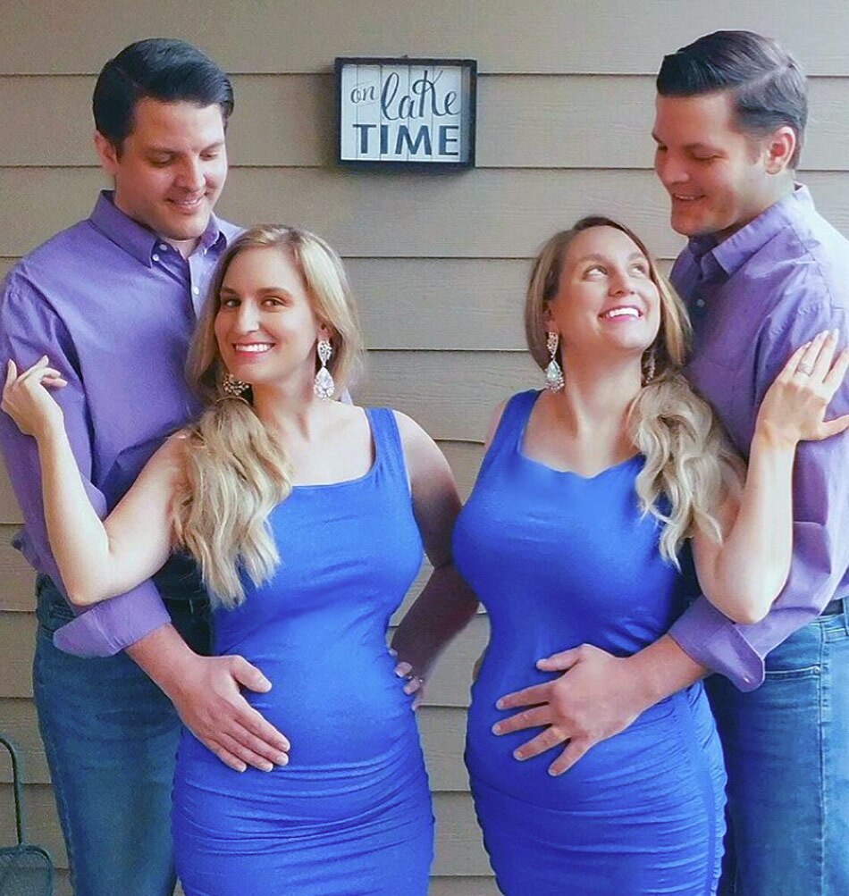 Twin sisters married twin brothers