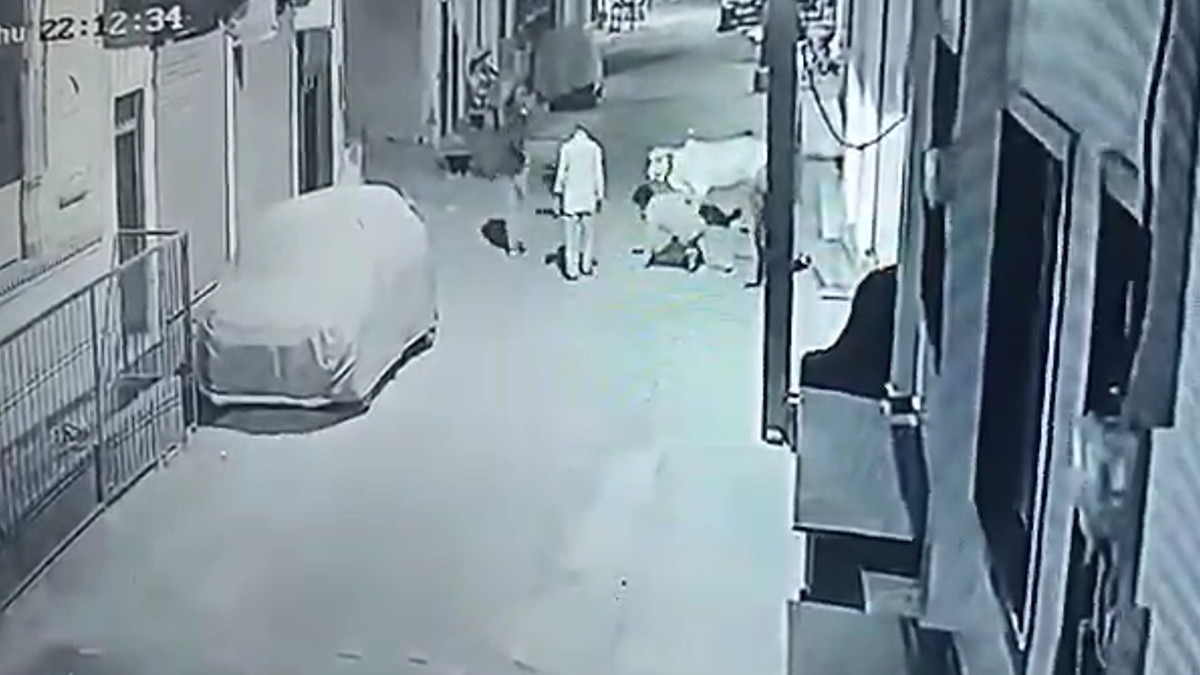 Live murder caught in CCTV 