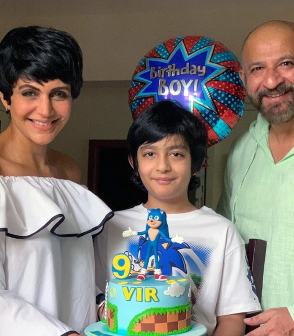 मंद‍िरा बेदी-राज कौशल बेटा वीर 