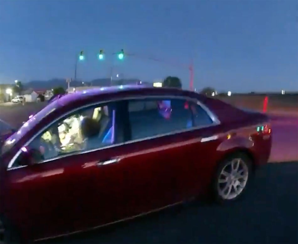 nine year old girl driving car 
