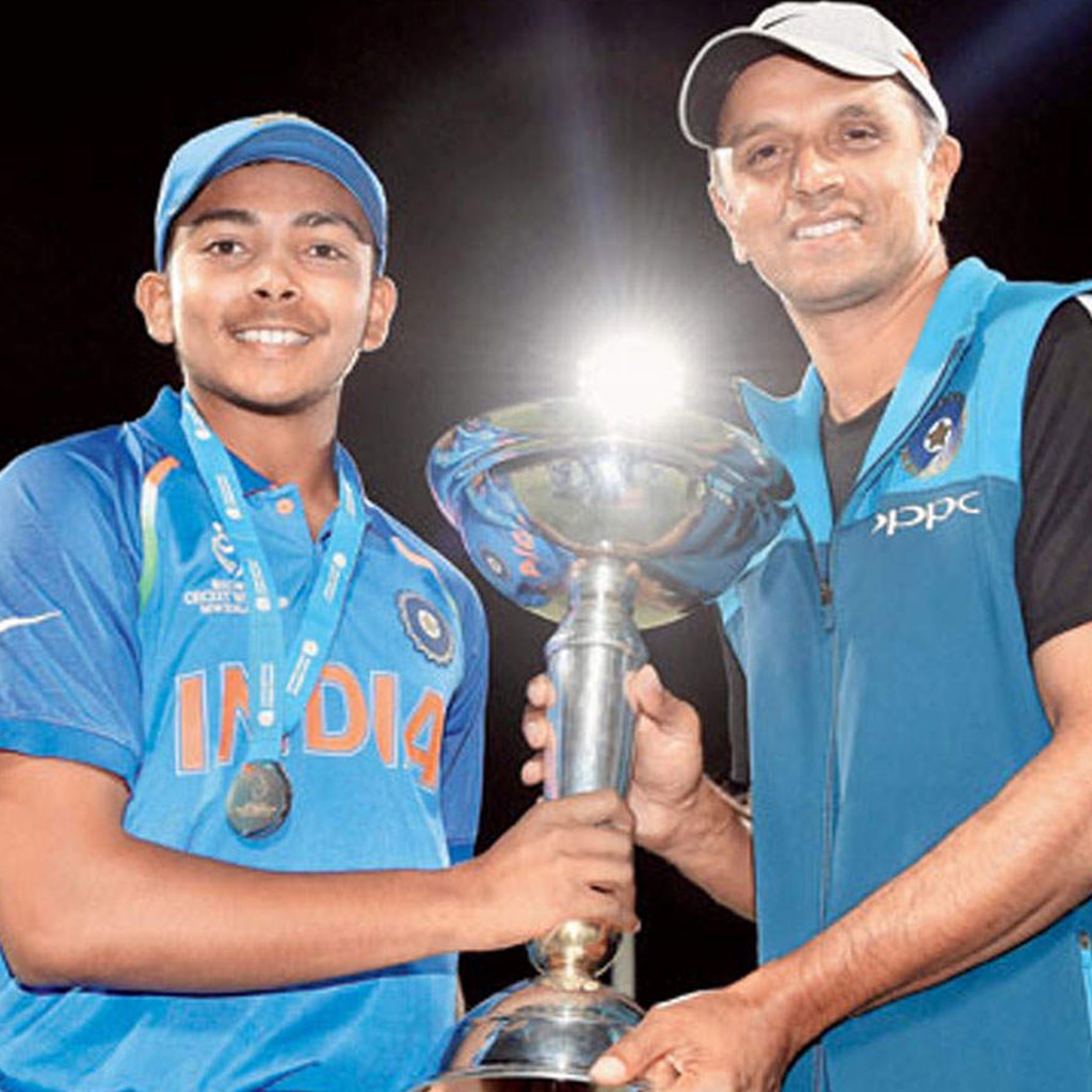 prithvi shaw and rahul dravid