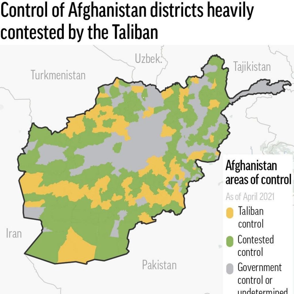 Taliban controlled map 