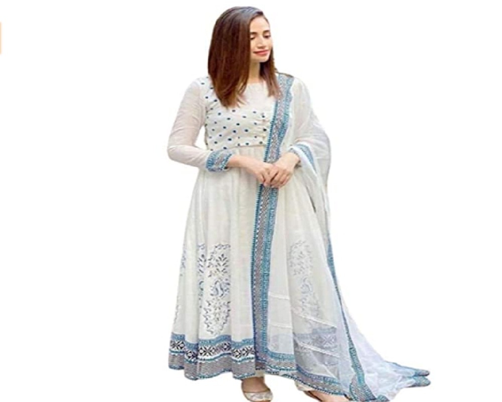  Long Anarkali Kurta Dupatta Set