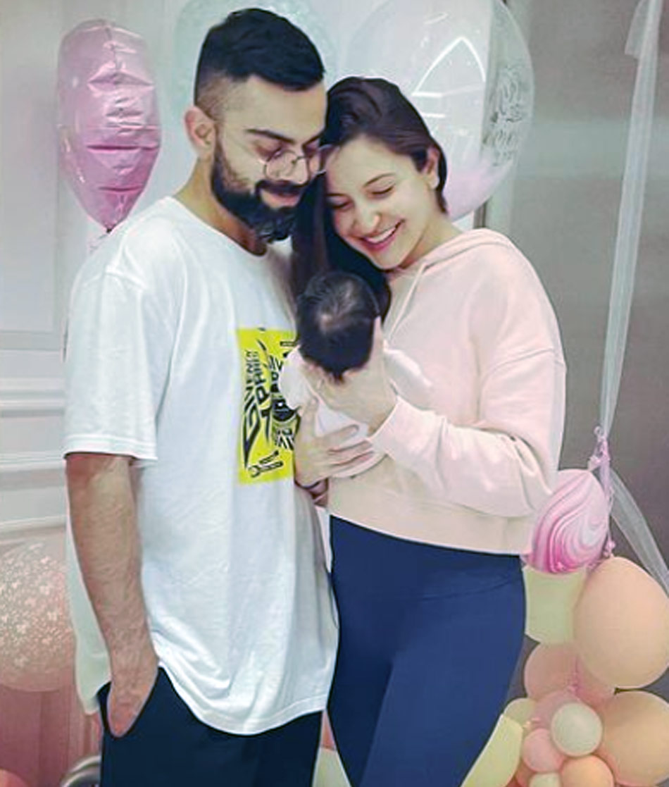 अनुष्का शर्मा-विराट-वामिका 