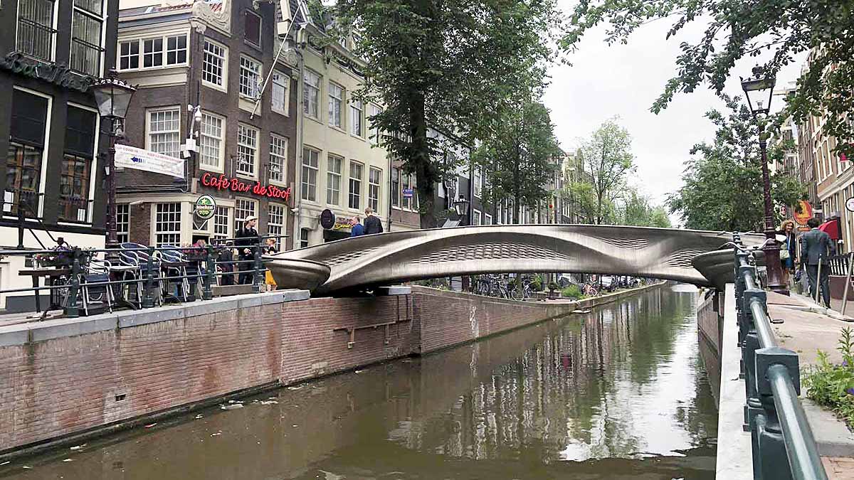 World's First 3D printed steel Bridge