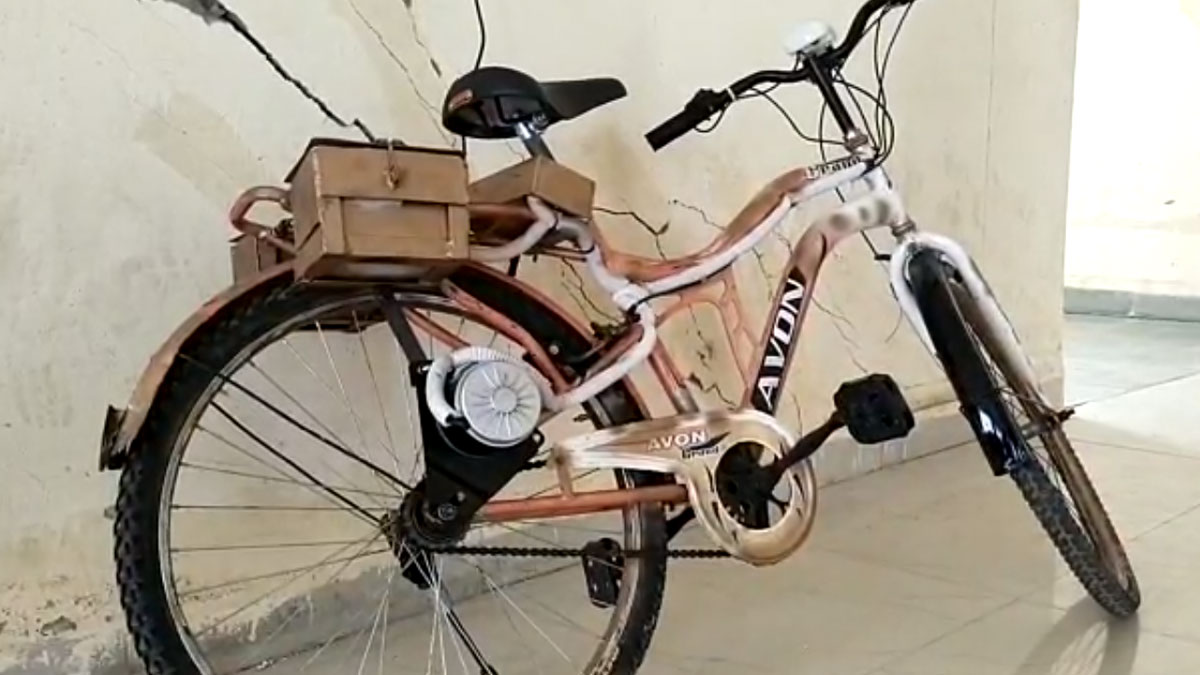 14 स्टूडेंट्स ने महज 8 दिन में बनाई ई-साइकिल