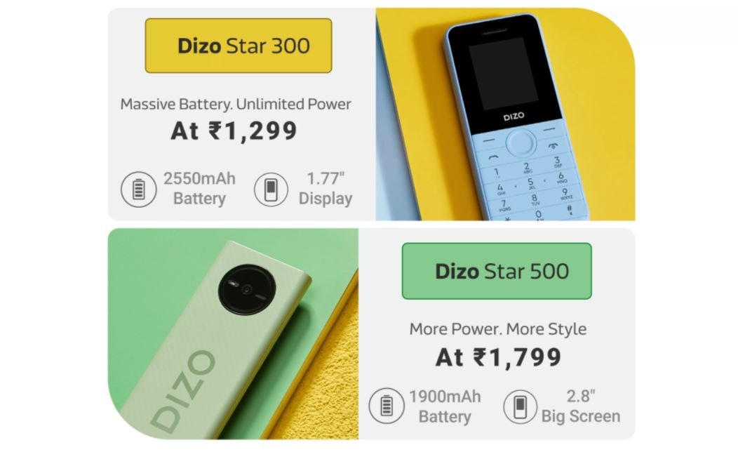 Dizo Star 500 and Dizo Star 300