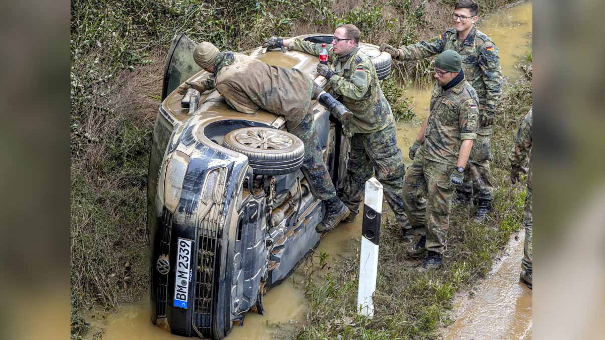 Massive Sinkhole Germany Flood