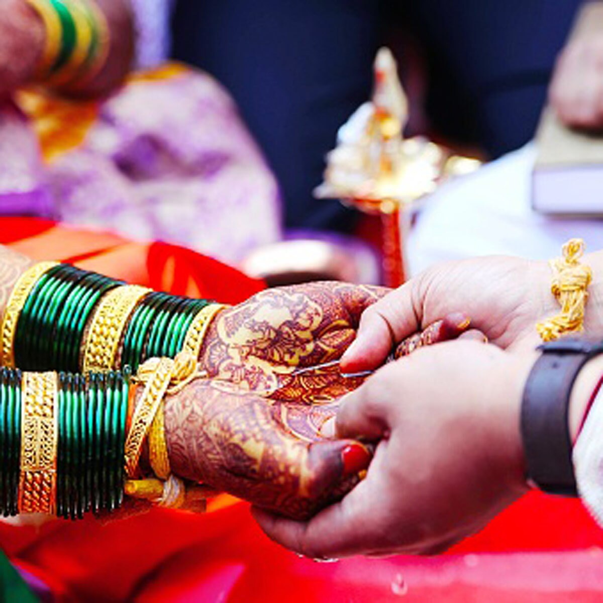 groom working in wedding pavilion 