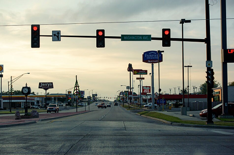 Woman jumped red lights